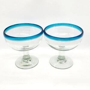 GlobeIn Set of 2 Handmade Margarita Glasses